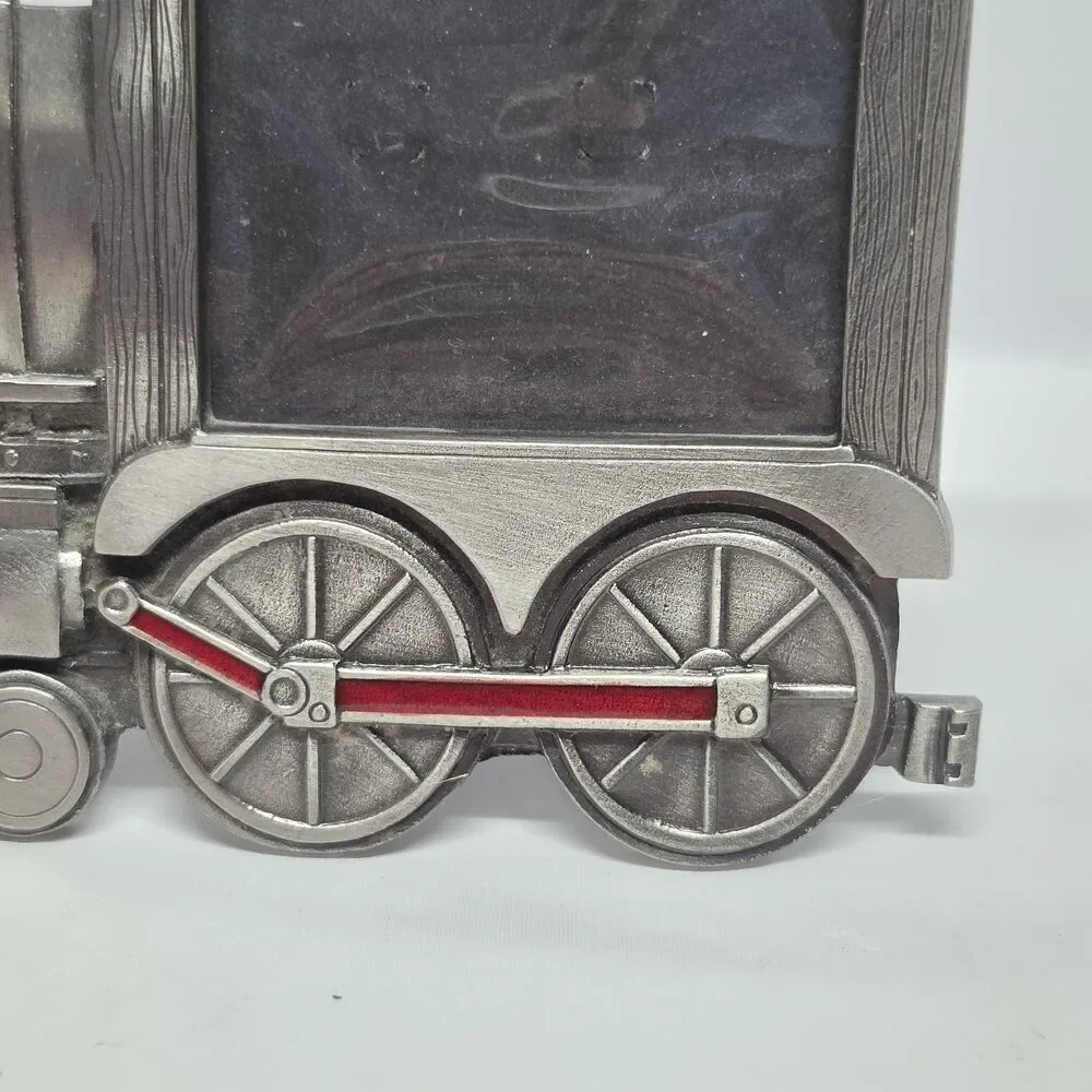 Vintage 1988 Great American Products Pewter Picture Frame Locomotive Train USA